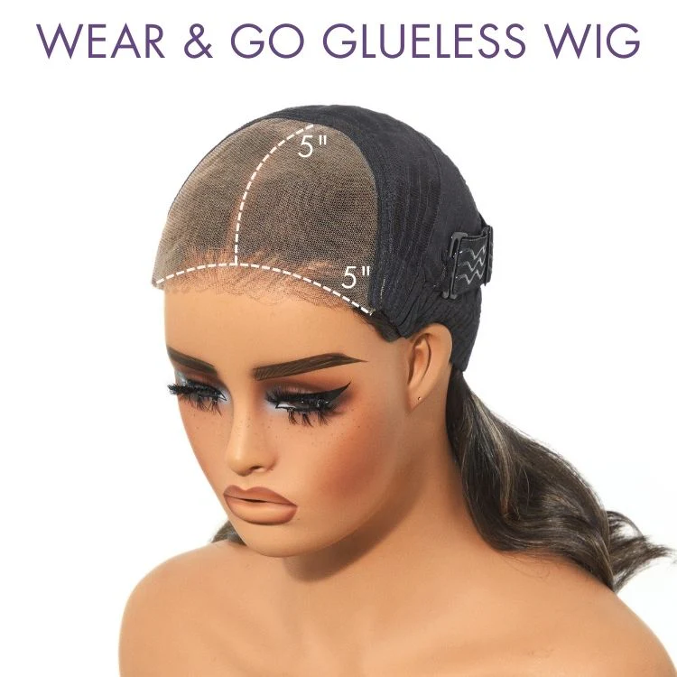 New Customers Only | Blonde Highlight / Brown Highlight Short Layered Bob Wig Glueless 5x5 Closure Pre-Cut Lace Wig - Image 11