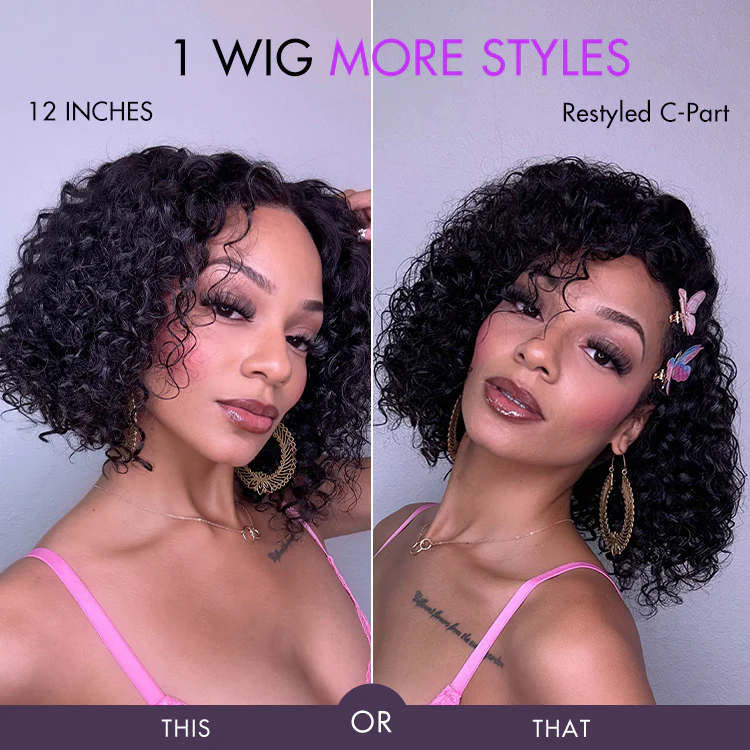 New Customers Only | Brown Highlight / Natural Black / Blonde Highlight Deep Curly Glueless 5x5 Closure Pre-Cut Lace Wig - Image 16