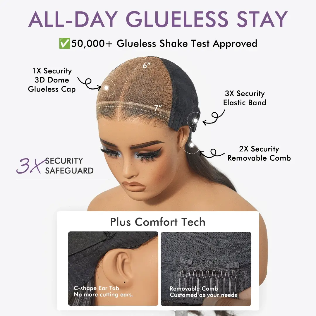New Customers Only | Luvme All-Day Comfort™ Wig PartingMax 180% / 250% Density Glueless 7x6 Closure HD Lace Loose Body Wave Long Wig Pre-Cut Lace - Image 23