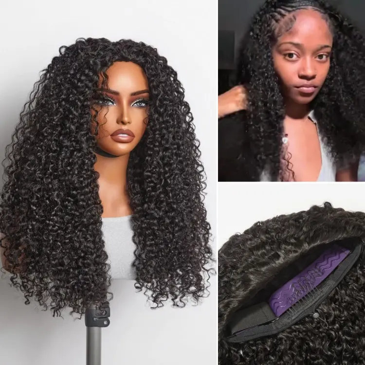 New Customers Only | Luvme Too Easy Texture™ 3-In-1 Half Wig Kinky Curly / Yaki Straight / Messy Burmese Curly Glueless Flexi-Fit Drawstring Wig - Image 17