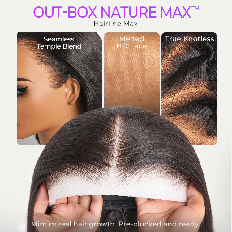 New Customers Only | NatureMAX™ 200% / 250% Density Loose Wave Glueless 13x6 HD Lace Front Wig Human Hair Pre-Cut Lace Flexi-Fit Drawstring Cap - Image 4