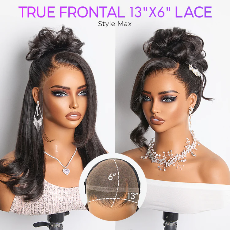 New Customers Only | NatureMAX™ 200% / 250% Density Loose Wave Glueless 13x6 HD Lace Front Wig Human Hair Pre-Cut Lace Flexi-Fit Drawstring Cap - Image 5