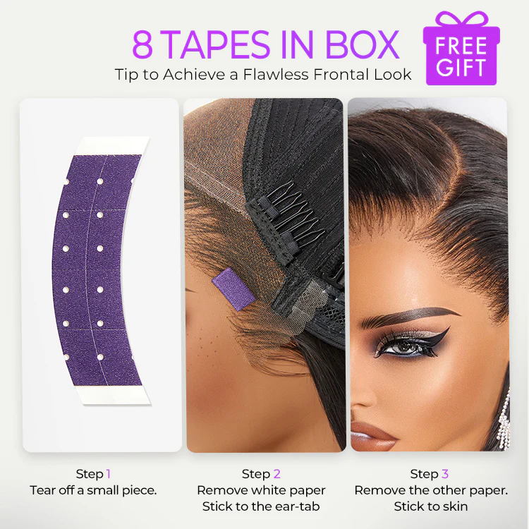New Customers Only | NatureMAX 200% Density Glueless 13x4 HD Lace Front Wig Ombre Brown Loose Wave Human Hair Wig Pre-Cut Lace Flexi-Fit Drawstring Cap - Image 9