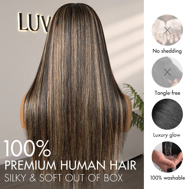 New Customers Only | PreMax Wigs | Super Natural Hairline Silky Straight Glueless 13x4 Frontal Lace Wig Human Hair Pre-Cut Lace - Image 15