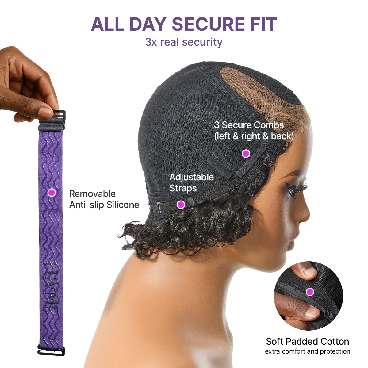 New Customers Only | Water Wave Pixie Cut Water Wave Glueless Minimalist HD Lace Short Curly Wig - Image 11