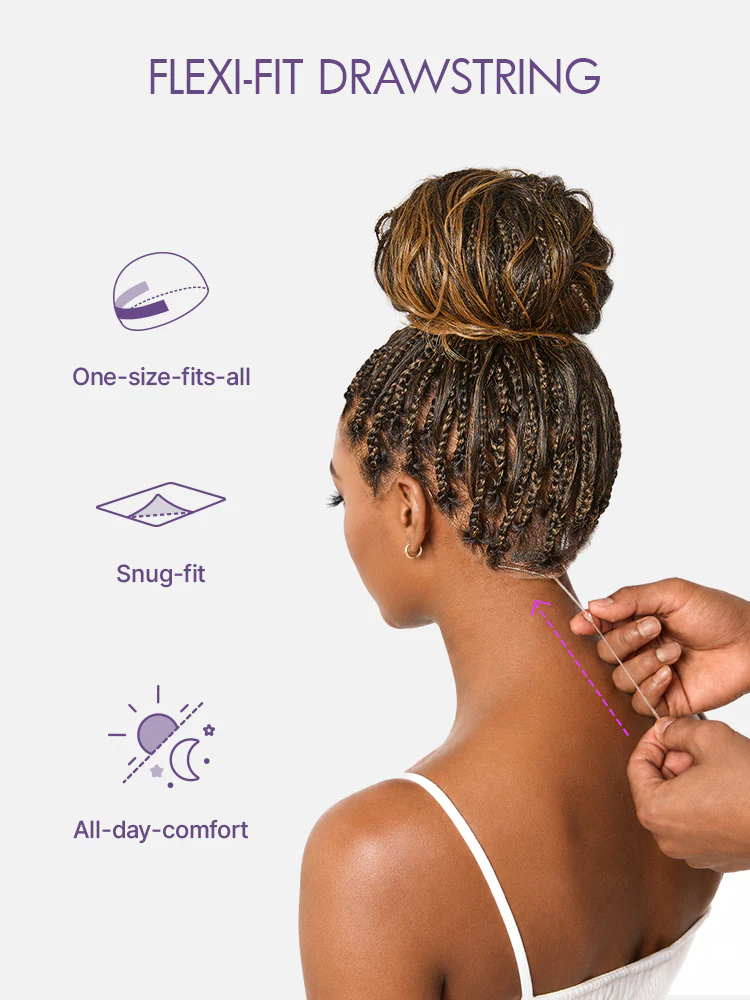 OwnScalp™Ombre Honey Blonde French Curl Knotless Boho Braids HD Full Lace Long Wig Flexi Fit Invisi Drawstring Cap - US Only - Image 11
