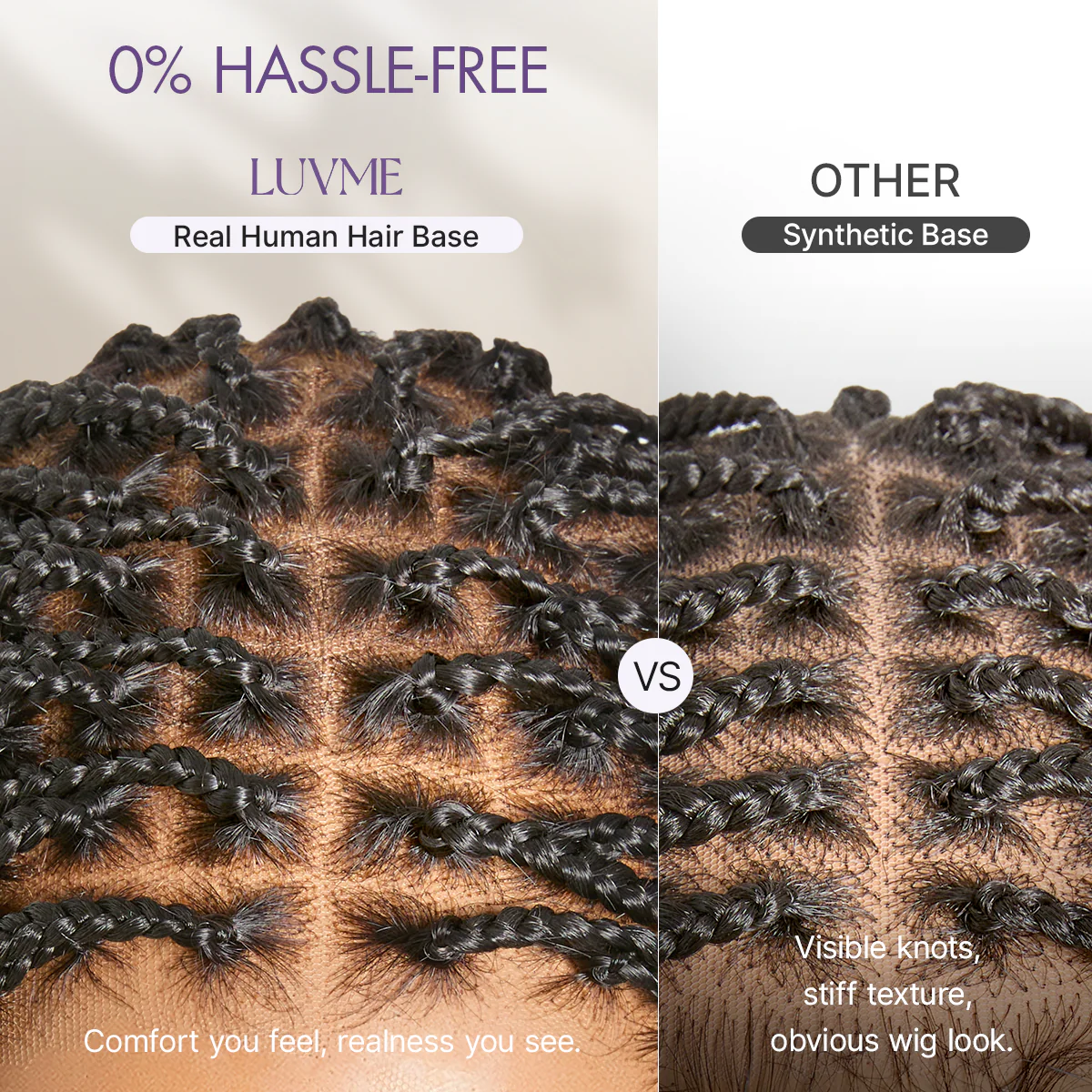 OwnScalp™ Lightweight Salon-Like Braids with a Real Scalp Look Full HD Lace Knotless Box Braided Wig Flexi-Fit Invisi Drawstring Cap - US Only - Image 6
