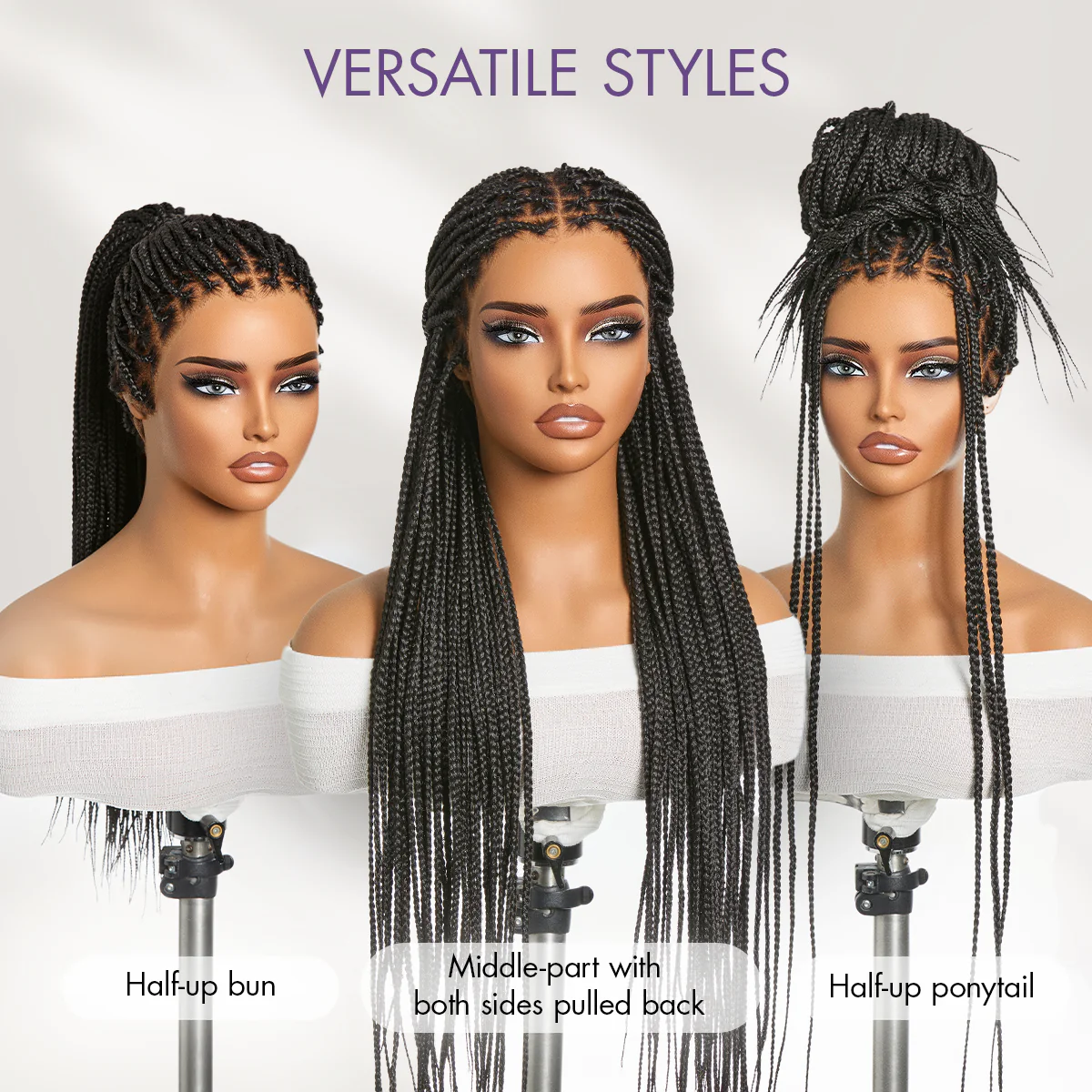 OwnScalp™ Lightweight Salon-Like Braids with a Real Scalp Look Full HD Lace Knotless Box Braided Wig Flexi-Fit Invisi Drawstring Cap - US Only - Image 9