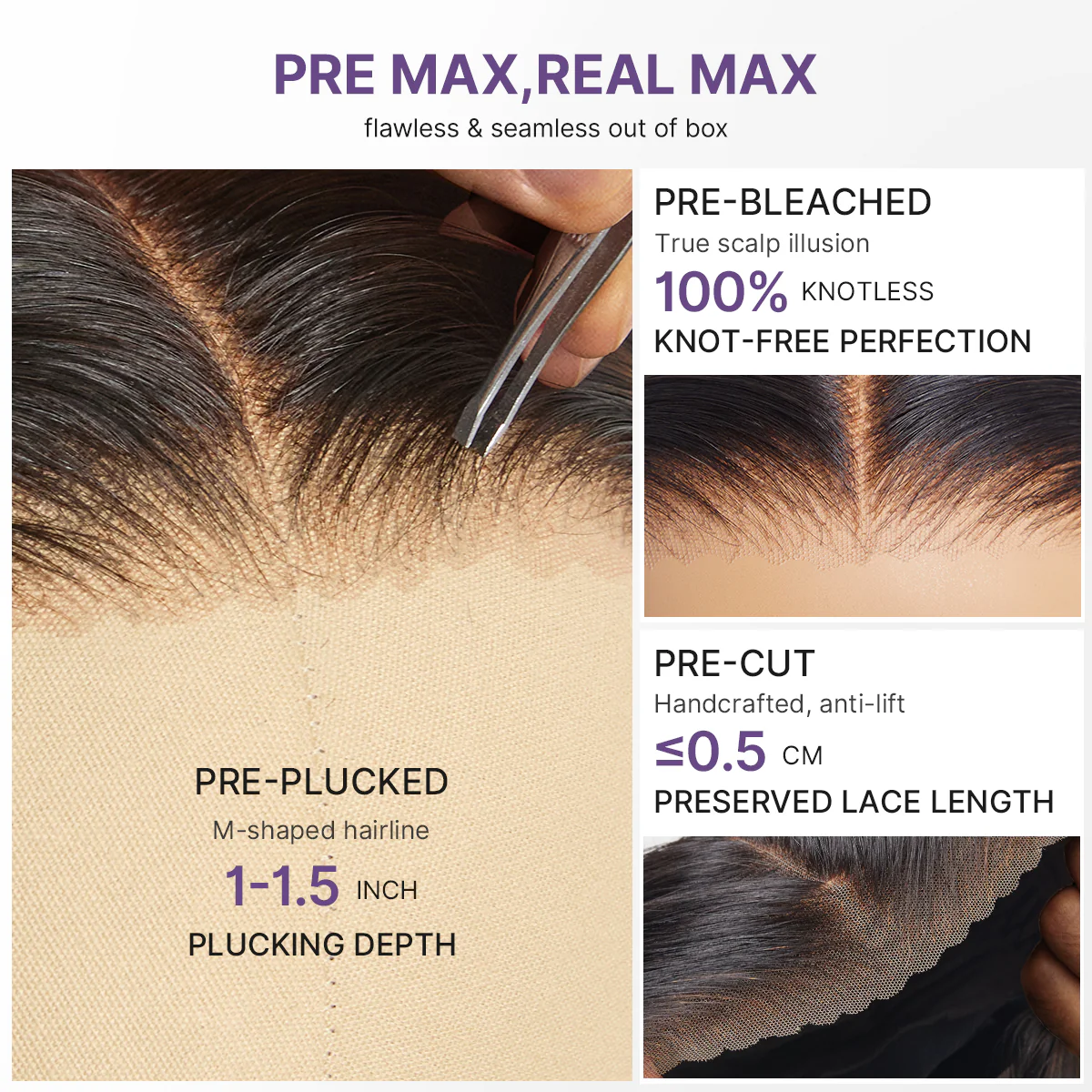 PreMax Wigs - Chestnut Brown with Honey Blonde Highlights Silky Straight 13x4 Frontal Lace Glueless Long Wig Pre-Cut Lace - Image 4