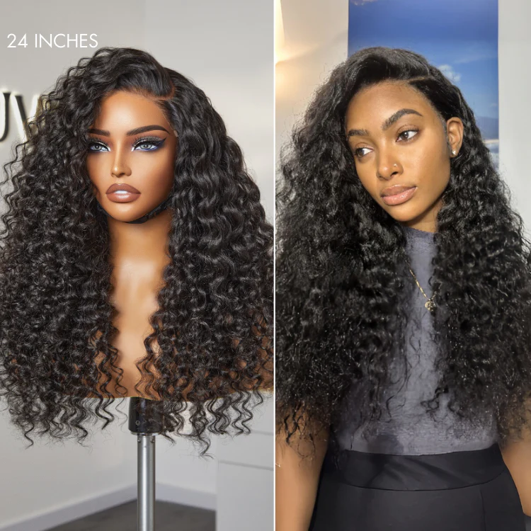 PreMax Wigs | Ear to Ear Super Natural Hairline Deep Wave Glueless 5x5 Upgraded Lace Front Long Curly Wig Pre-Cut Lace - Image 12