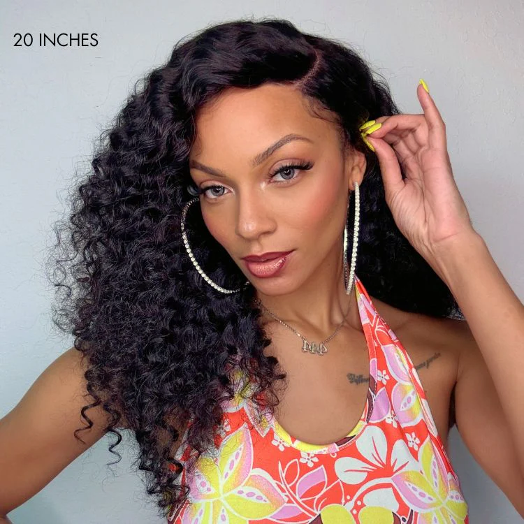 PreMax Wigs | Ear to Ear Super Natural Hairline Deep Wave Glueless 5x5 Upgraded Lace Front Long Curly Wig Pre-Cut Lace - Image 14