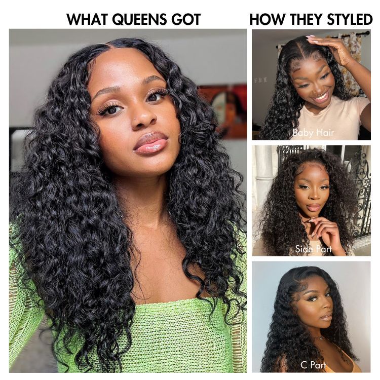 PreMax Wigs | Ear to Ear Super Natural Hairline Deep Wave Glueless 5x5 Upgraded Lace Front Long Curly Wig Pre-Cut Lace - Image 3