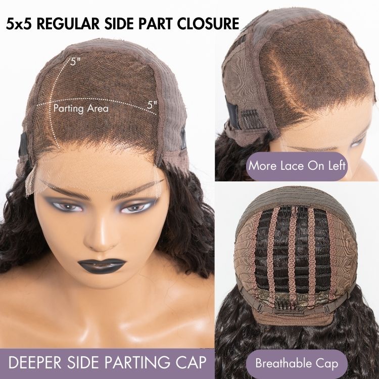 PreMax Wigs | Ear to Ear Super Natural Hairline Deep Wave Glueless 5x5 Upgraded Lace Front Long Curly Wig Pre-Cut Lace - Image 9