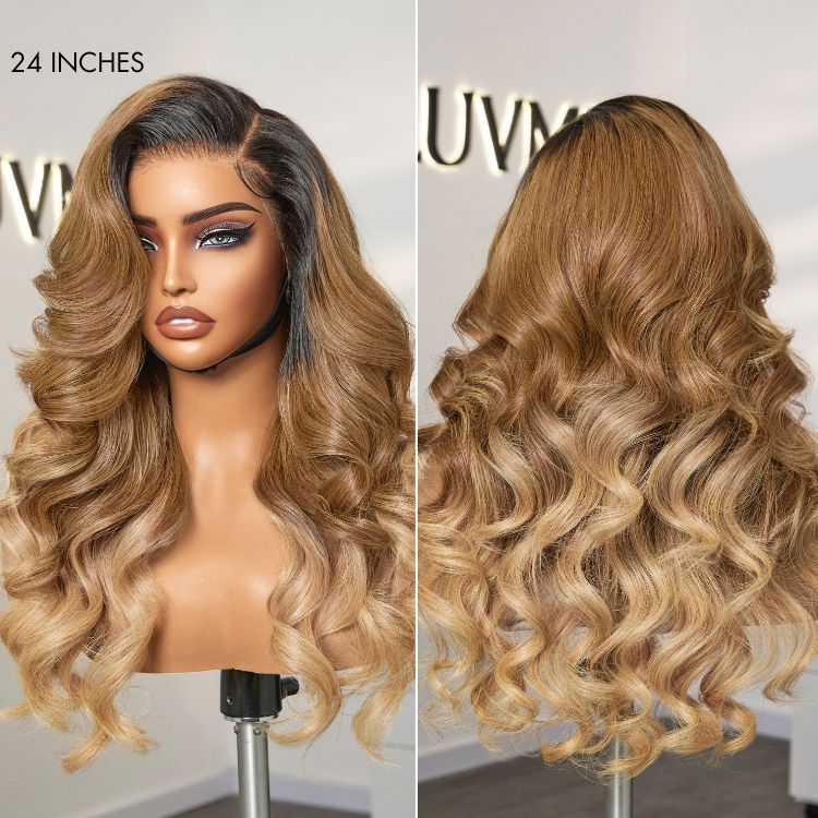 PreMax Wigs | Gorgeous Ombre Color Loose Wave Glueless 13x4 Frontal Lace Blonde Hair Wig Pre-cut Lace - Image 7