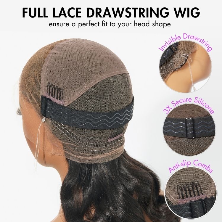 PreMax Wigs - HD Full Lace Water Wave / Straight Flexi-Fit Invisi Drawstring Cap Long Wig - Image 6