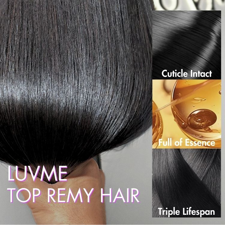 PreMax Wigs | Jet Black Middle Part Silky Straight Glueless 5x5 Closure Lace Wig Pre-Cut Lace - Image 3