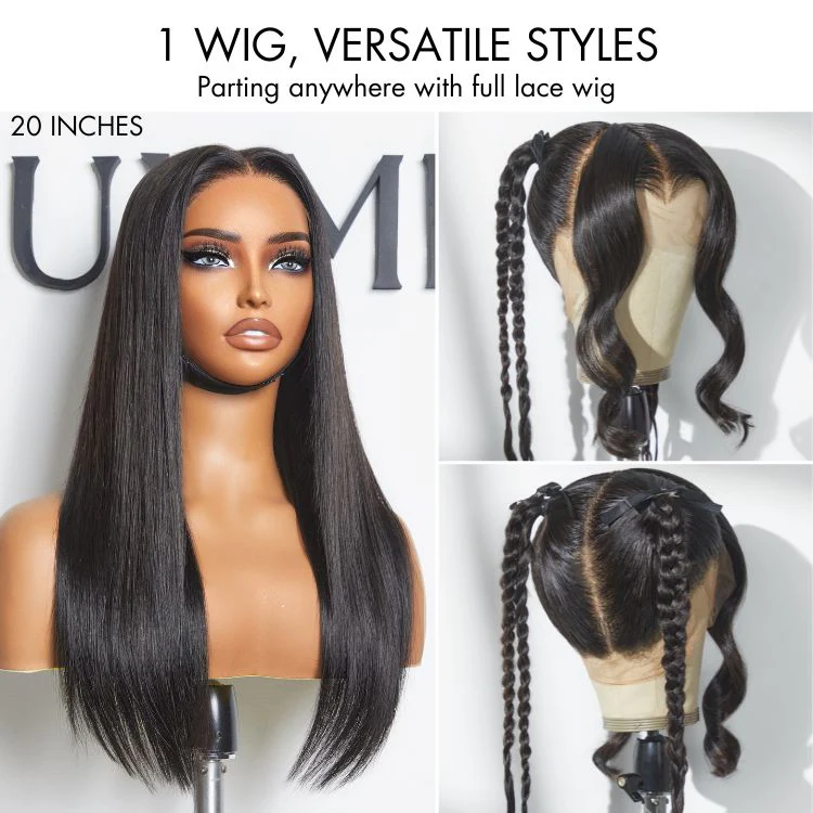 PreMax Wigs - Luxury Classic Silky Straight HD Full Lace Flexi-Fit Invisi Drawstring Cap Human Hair Wig - Image 5