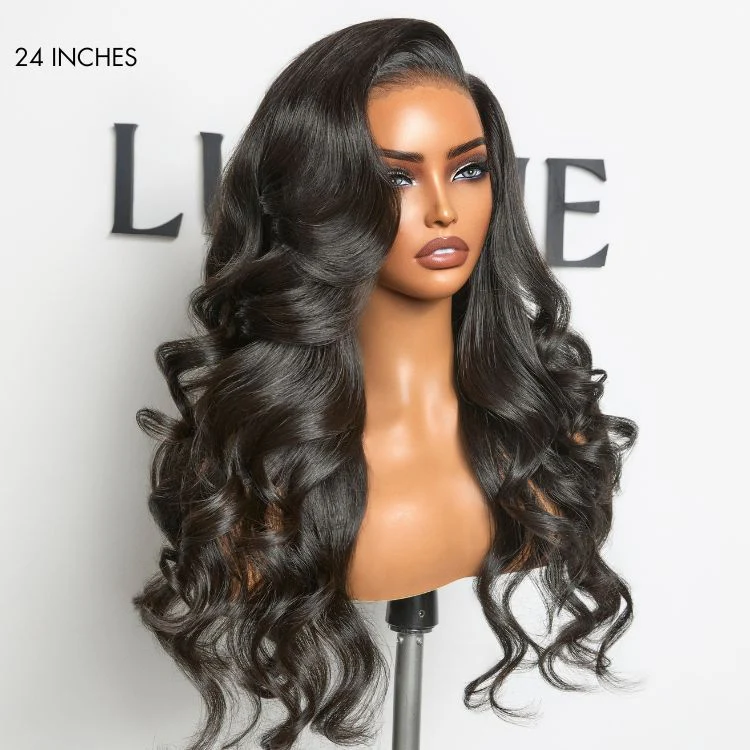 PreMax Wigs | Luxury HD Full Lace Flexi-Fit Invisi Drawstring Cap Loose Body Wave Human Hair Wig - Image 7