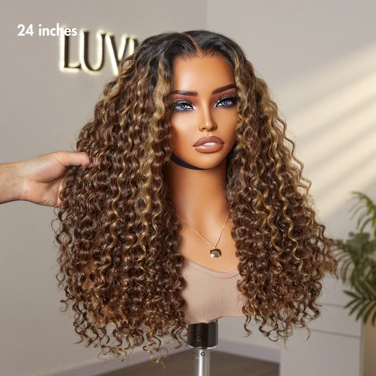 PreMax Wigs - Super Natural Hairline Deep Wave Ear-to-ear 13x6 Frontal HD Lace Long Curly Wig - Image 13