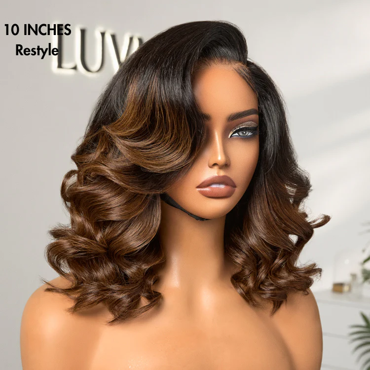 PreMax Wigs |  Ombre Brown Loose Body Wave Glueless 5x5 Closure Lace Wig Pre-Cut Lace - US Only - Image 3