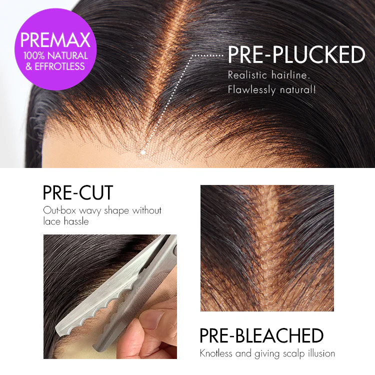 PreMax Wigs |  Ombre Brown Loose Body Wave Glueless 5x5 Closure Lace Wig Pre-Cut Lace - US Only - Image 5