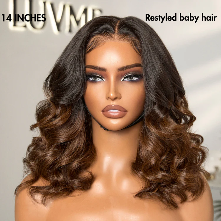 PreMax Wigs |  Ombre Brown Loose Body Wave Glueless 5x5 Closure Lace Wig Pre-Cut Lace - US Only - Image 8