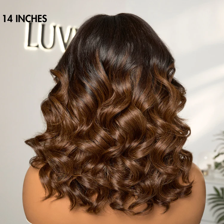 PreMax Wigs |  Ombre Brown Loose Body Wave Glueless 5x5 Closure Lace Wig Pre-Cut Lace - US Only - Image 9