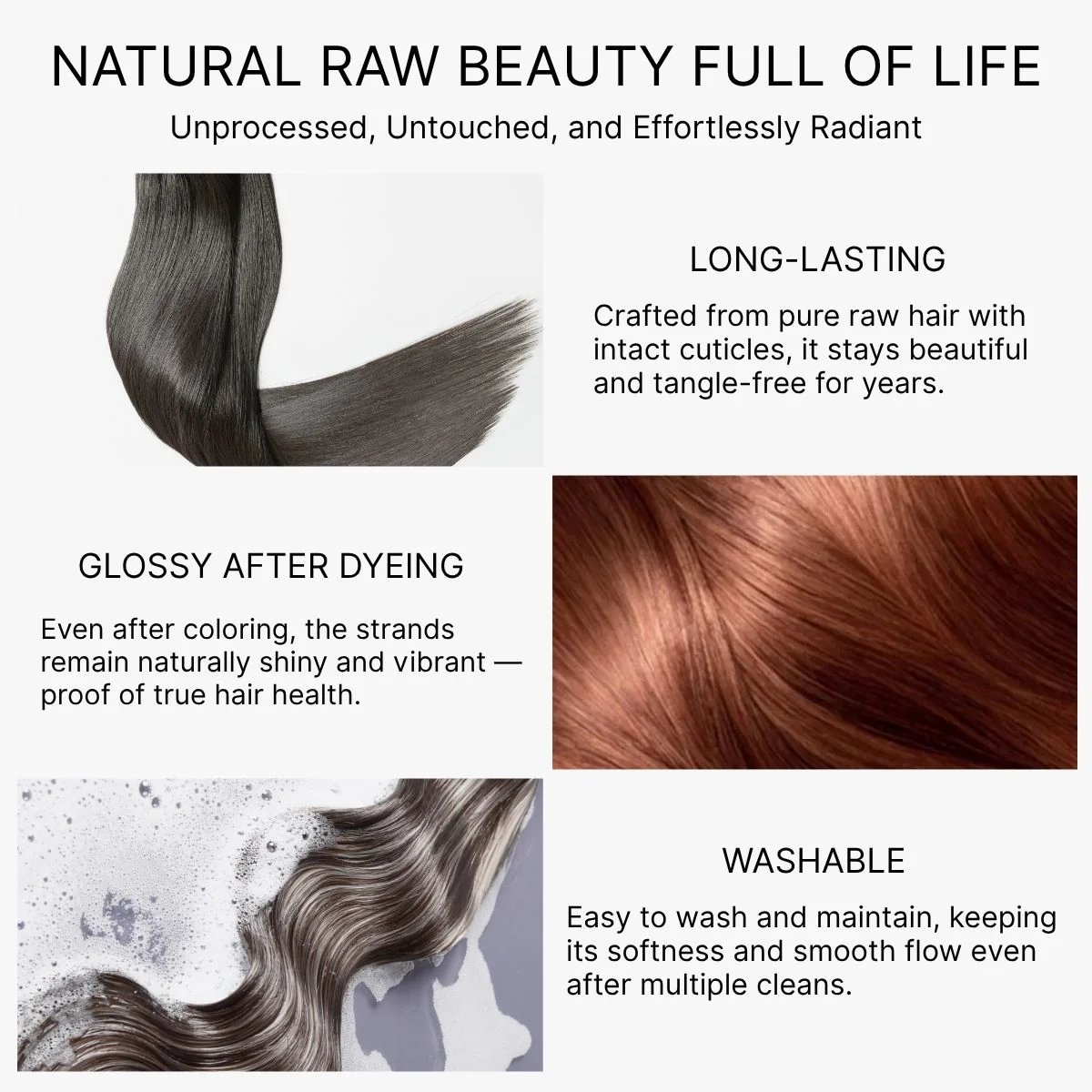 RawMagic Luxe Bundles -  Silky Straight 100% Virgin Human Hair Bundles - Image 5