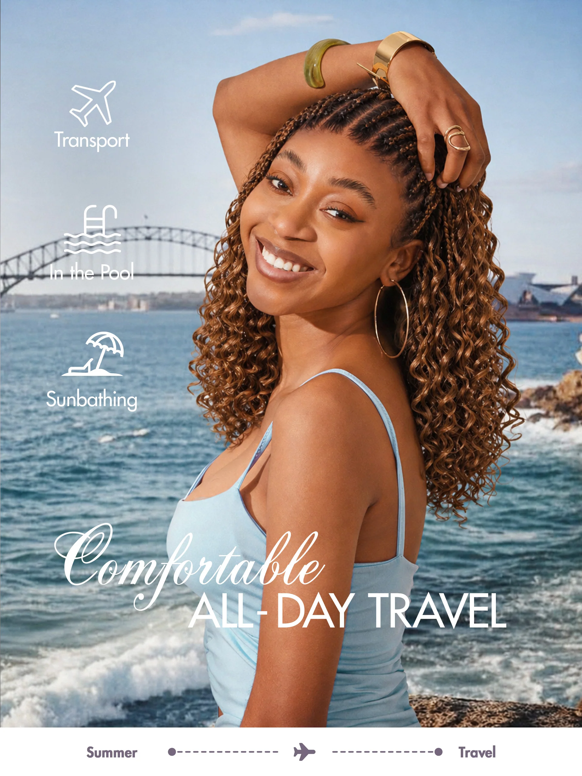 Readitress⢠Pre-Separated Feather Crochet Human Hair for Miracle Knots Boho Braids | Ombre Brown Deep Wave Protective Style (Free Gifts Included) - Image 6