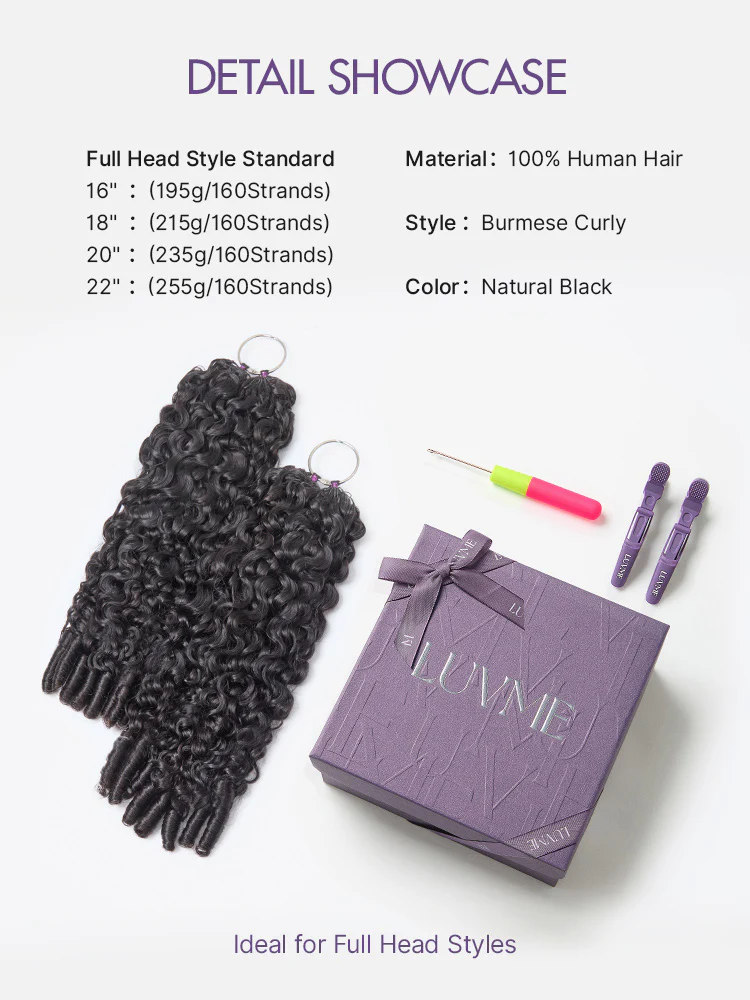 Readitress Pre-Separated Feather Crochet Human Hair for Miracle Knots Boho Braids | Burmese Curly Finger Coil Ends Protective Style (Free Gifts Included) - US Only - Image 12