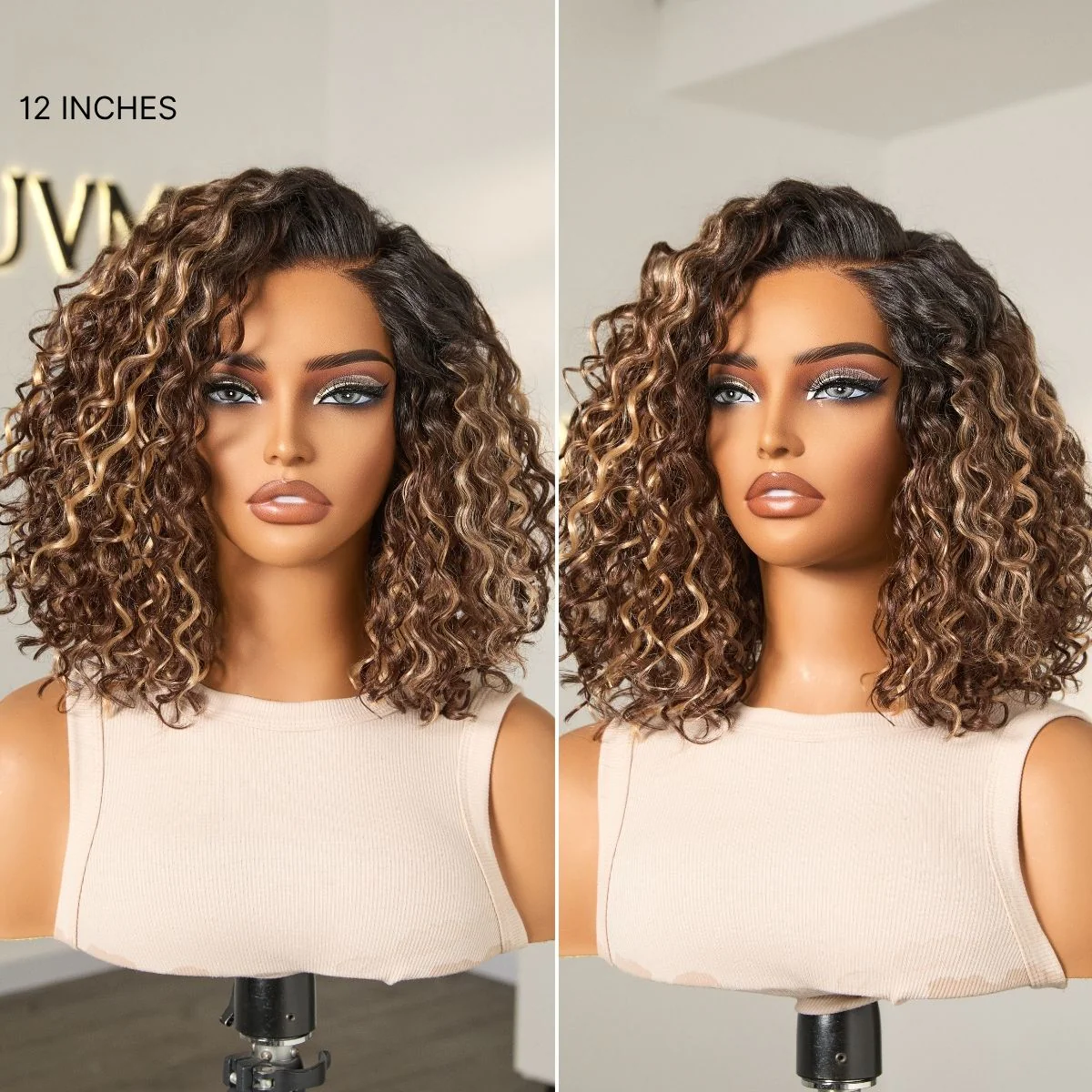 Ready to Go Water Wave Short Curly Bob Wig Glueless Minimalist HD Lace Wig Pre-Cut Lace - Image 21