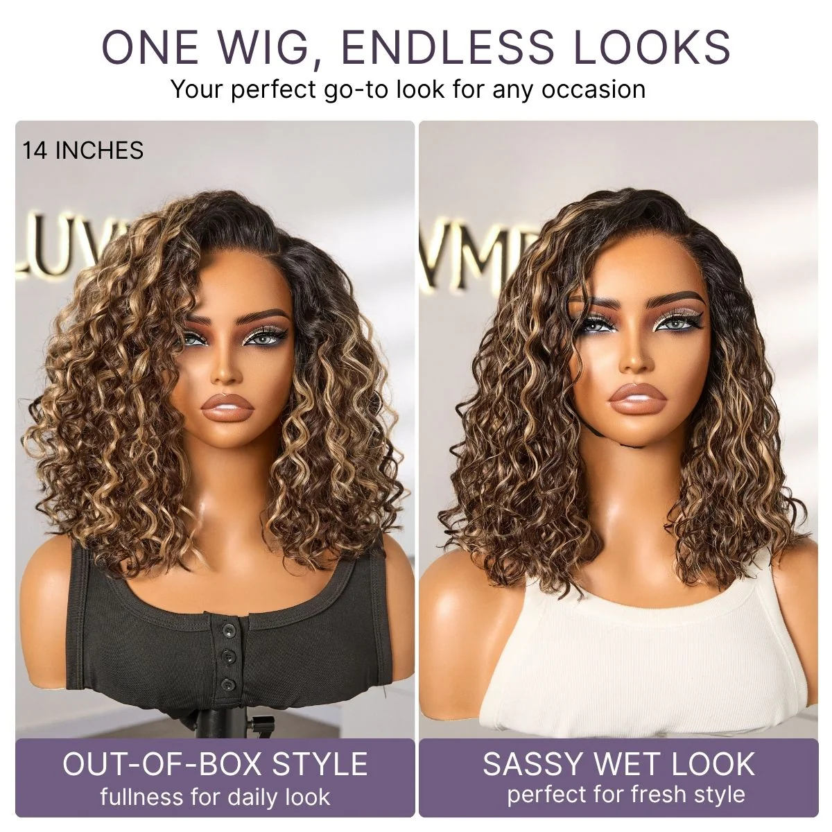 Ready to Go Water Wave Short Curly Bob Wig Glueless Minimalist HD Lace Wig Pre-Cut Lace - Image 22