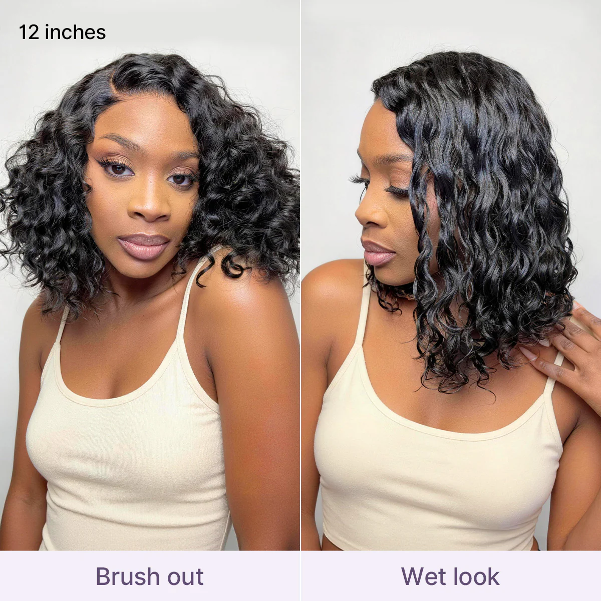 Ready to Go Water Wave Short Curly Bob Wig Glueless Minimalist HD Lace Wig Pre-Cut Lace - Image 5