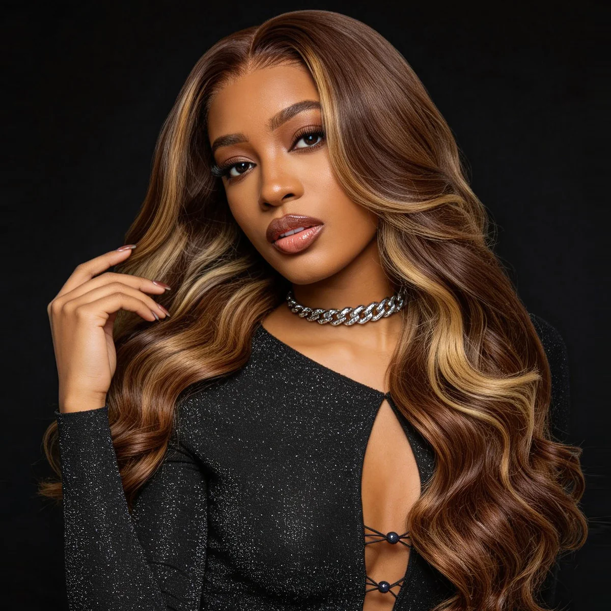 Rich Auntie |  RawMagic x Blonde Highlight Body Wave 13x6 Frontal HD Lace Glueless Wig Human Hair - Image 3