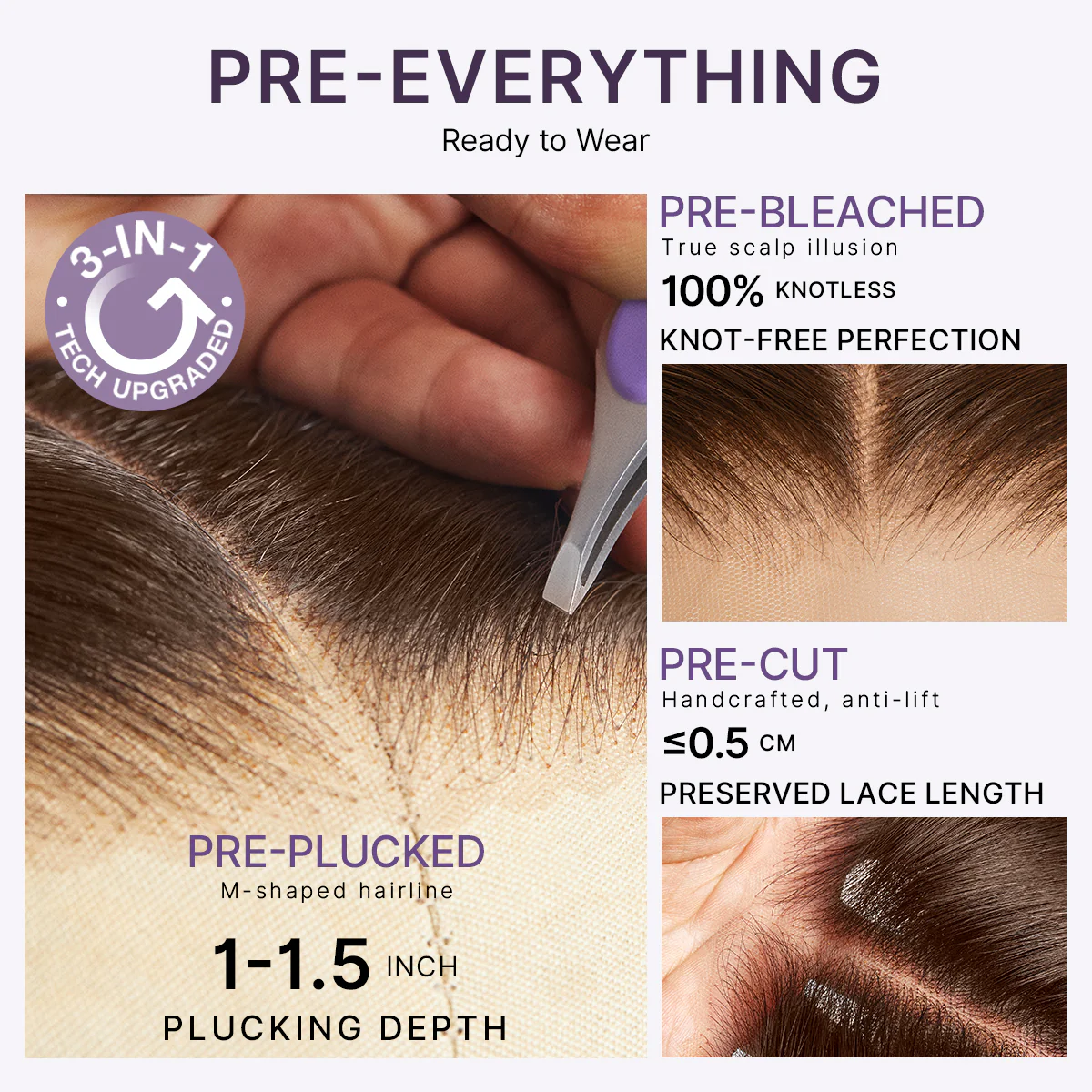 Rich Chocolate Brown Silky Straight 180% Density Glueless 13x4 Lace Frontal Wig Pre-Cut Lace - Image 7