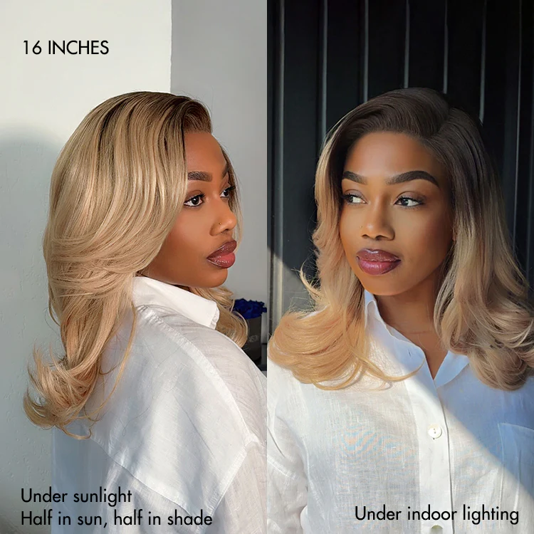 Shake Shape™ | Effortlessly Chic Layered Haircut Wavy Glueless HD Minimalist Lace Short Wig - Image 14