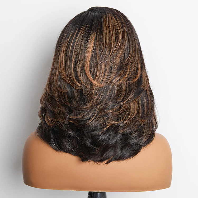 Shake Shape™ | Effortlessly Chic Layered Haircut Wavy Glueless HD Minimalist Lace Short Wig - Image 19