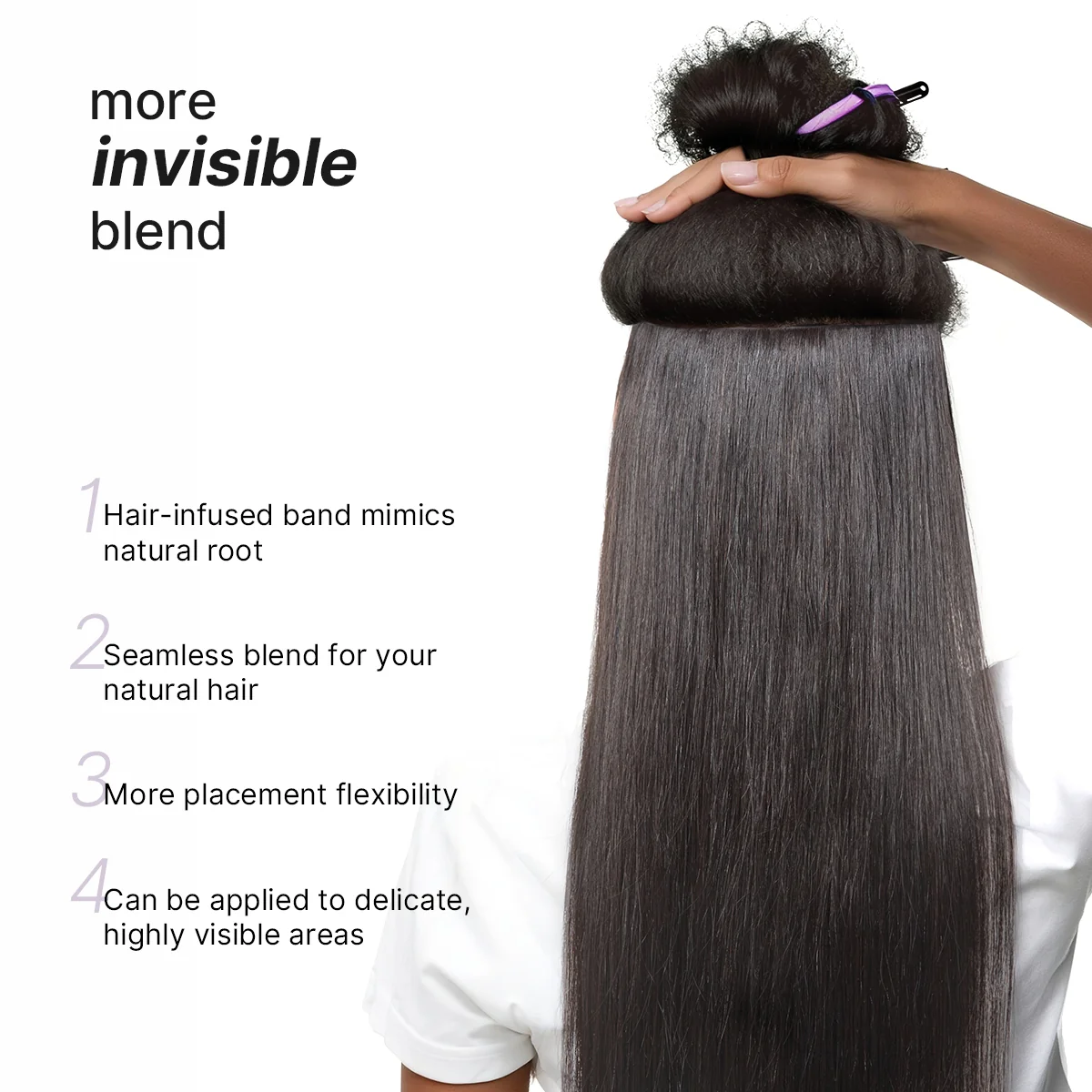 Silky Straight 0.59mm Zero Trace Invisible Clip in Hair Extensions 100g 7pcs / 6pcs Seamless Blend & Lightweight for Daily Styling - Image 6