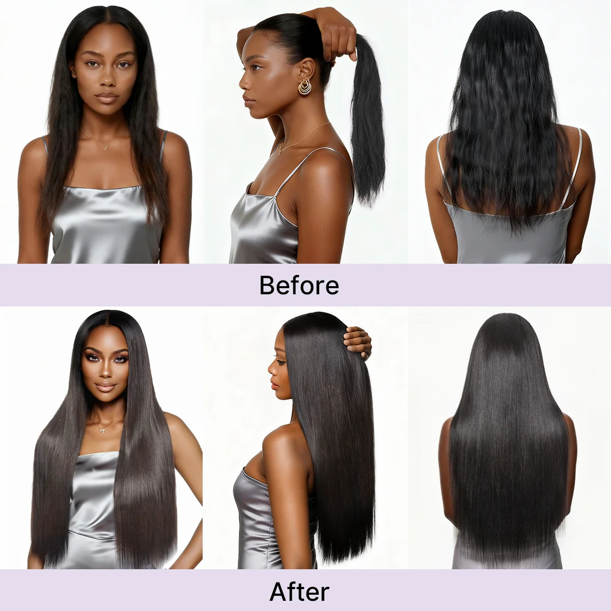 Silky Straight 0.59mm Zero Trace Invisible Clip in Hair Extensions 100g 7pcs / 6pcs Seamless Blend & Lightweight for Daily Styling - Image 8