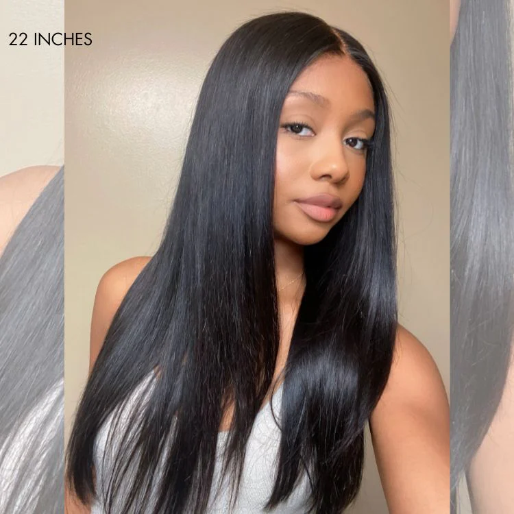 Silky Straight U Part Quick & Easy Affordable 100% Human Hair Wig - Image 3