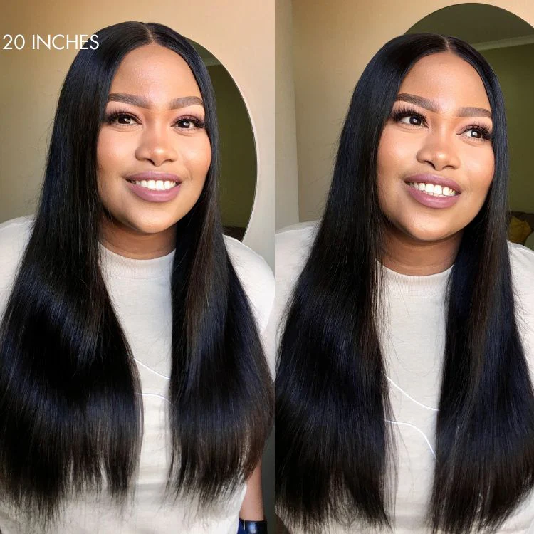 Silky Straight U Part Quick & Easy Affordable 100% Human Hair Wig - Image 4