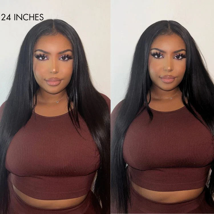 Silky Straight U Part Quick & Easy Affordable 100% Human Hair Wig - Image 5