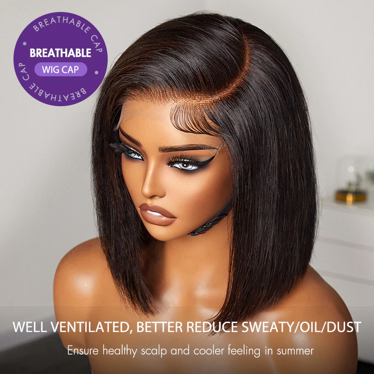 Special Deal | Luvme Hair PartingMax Glueless Wig Silky Blunt Bob Cut 7x6 Closure HD Lace Wig Breathable Cap - Image 4