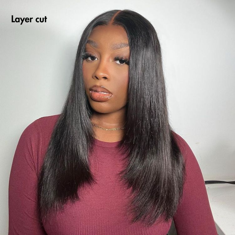 Special Offer | PreMax Wigs | Super Natural Hairline Silky Straight Glueless 13x4 Frontal Lace Wig Human Hair Pre-Cut Lace - Image 14