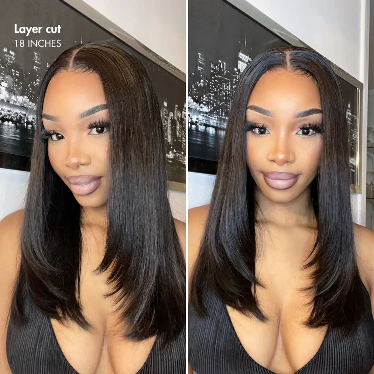Special Offer | PreMax Wigs | Super Natural Hairline Silky Straight Glueless 13x4 Frontal Lace Wig Human Hair Pre-Cut Lace - Image 15