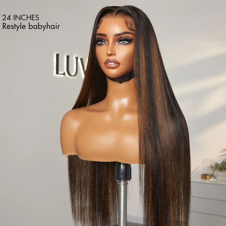 Special Offer | PreMax Wigs | Super Natural Hairline Silky Straight Glueless 13x4 Frontal Lace Wig Human Hair Pre-Cut Lace - Image 18
