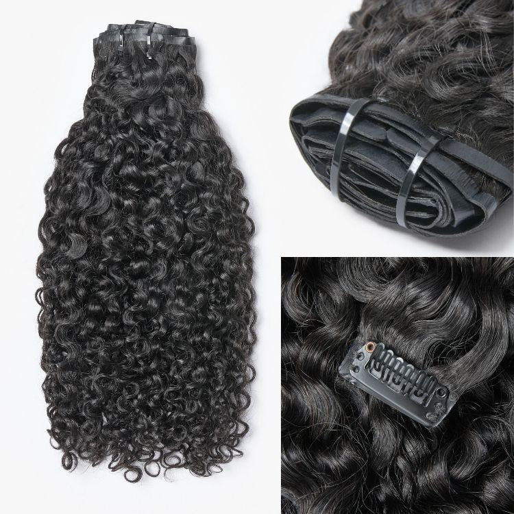 Straight / Body Wave / Kinky Curly / Yaki Straight / Kinky Straight / Messy Curly Clip in Hair Extensions Real Human Hair Pieces 135g 9pcs / 7pcs with Free Gift - Image 14