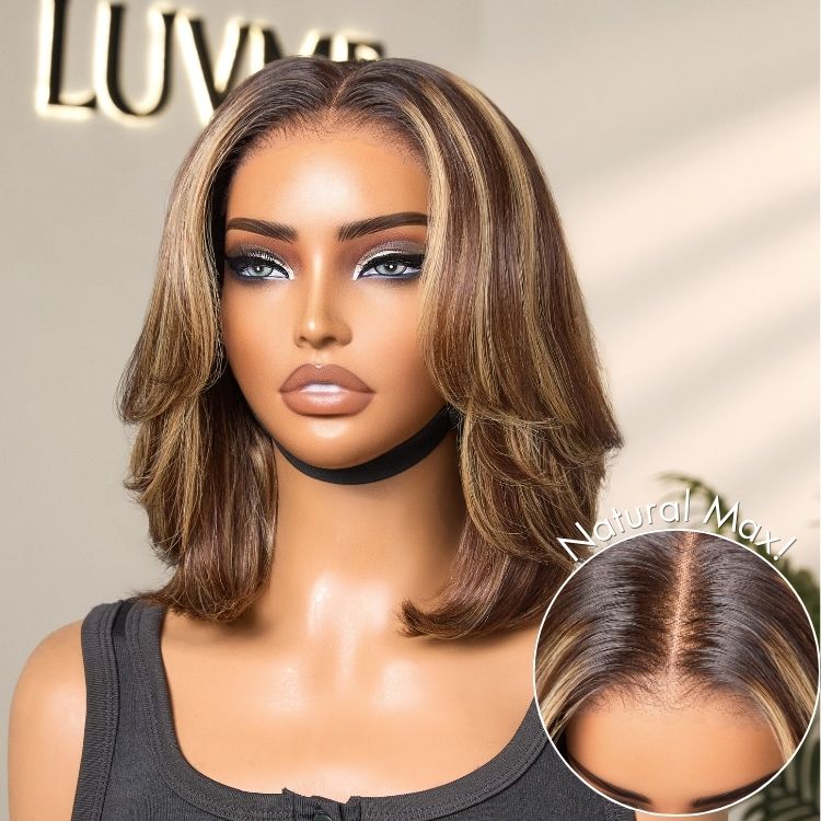 Weekly Special | Blonde Highlight Short Layered Bob Wig Glueless 5x5 Closure Pre-Cut Lace Wig All Head Sizes Fit Cap - Image 6