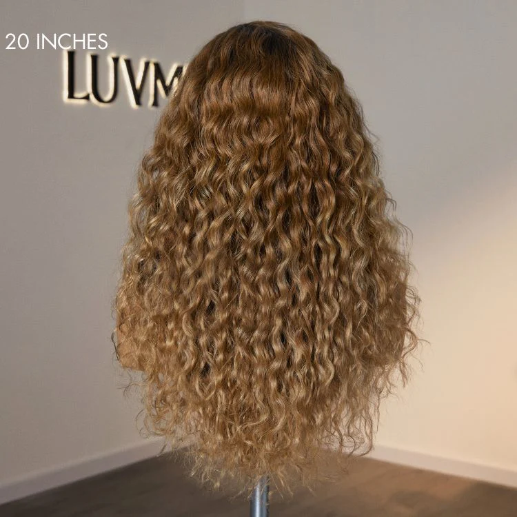 Sun-kissed Ombre Blonde Water Wave Glueless 13x4 Frontal Lace Wig Free Part - US Only - Image 3