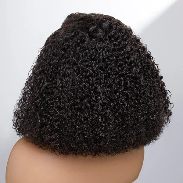Full Kinky Curly 5x5 Closure HD Lace Glueless Side Part Neck Length Wig 100% Human Hair - US Only - Image 8